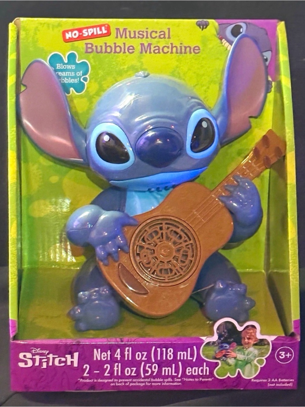 Disney Stitch No-Spill Musical Bubble Machine NIB & Batteries Included! 🫧🫧🫧